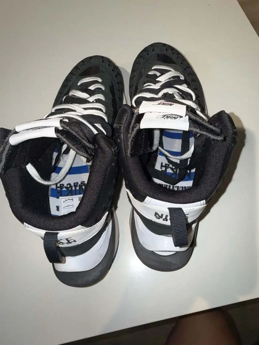 Nike x sacai x Jean Paul Gaultier VaporWaffle Black Size 10